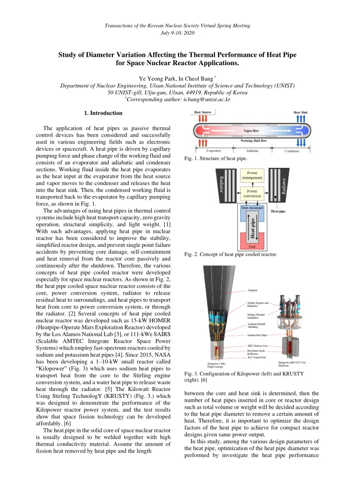 study of diameter variation affecting the thermal