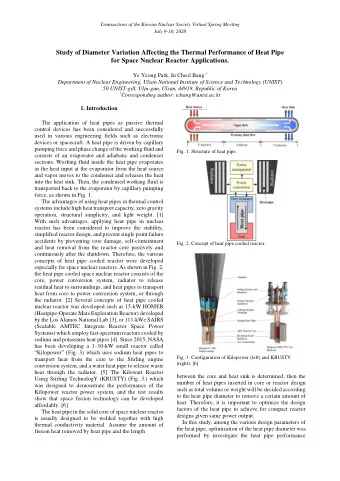 Study of Diameter Variation Affecting the Thermal Performance of Heat Pipe  for Space Nuclear