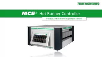 MCS  Hot Runner Controller  Precise and convenient process control  New standards in