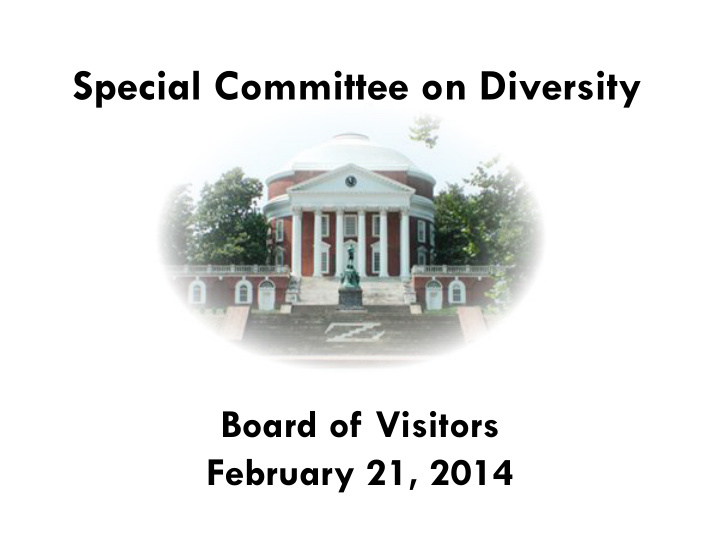 special committee on diversity