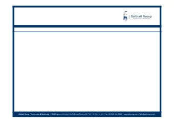 Galbiati Group / Engineering &amp; Machining - 23848 Oggiono (Lc) Italy / Via C Bianca Pascolo,