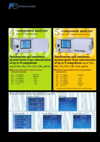 Infrared Gas Analyzer - component analyzer - component analyzer  Type: ZRJ  Standard type  Type: