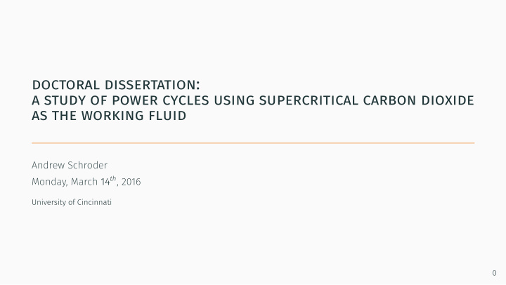 doctoral dissertation a study of power cycles using