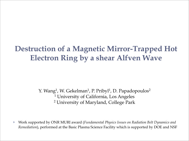 destruction of a magnetic mirror trapped hot electron