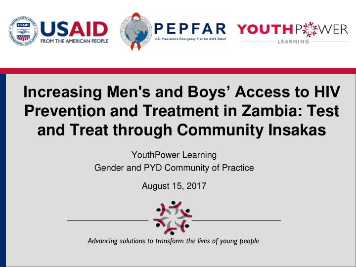 increasing men s and boys access to hiv prevention and