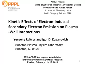 Kinetic Effects of Electron-Induced  Secondary Electron Emission on Plasma  -Wall Interactions