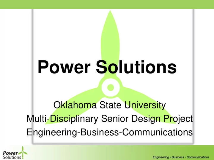 power solutions