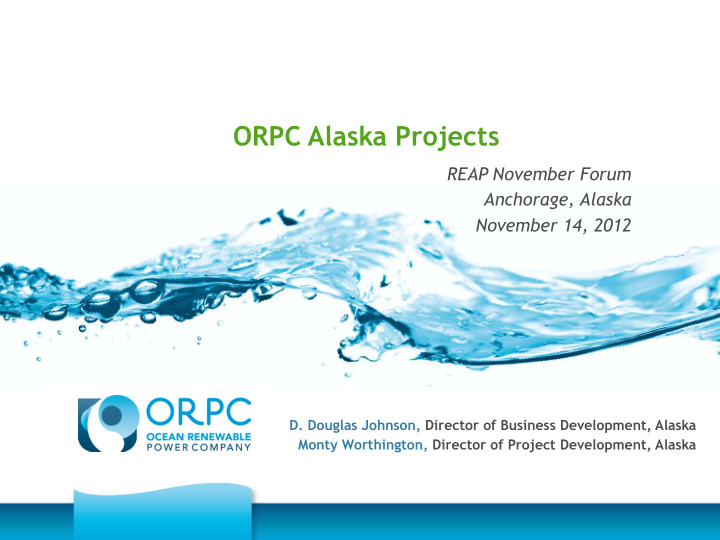 orpc alaska projects