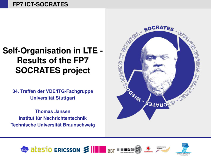 self organisation in lte results of the fp7 socrates