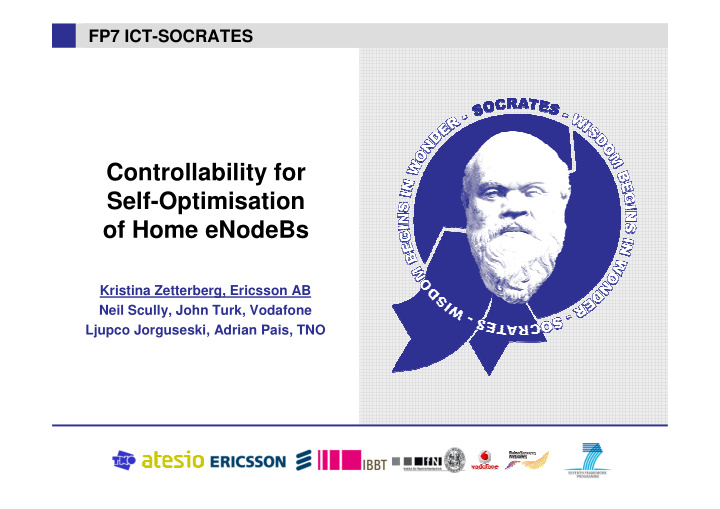 controllability for self optimisation of home enodebs