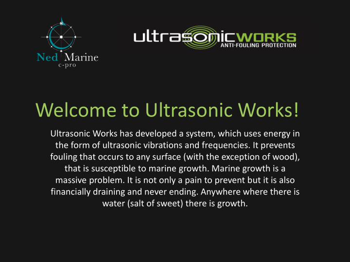 welcome to ultrasonic works