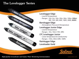 The Levelogger Series  Levelogger Edge   Level &amp; Temperature  Ranges:  (2m, 5m, 10m, 20m,