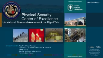 Model-based Situational Awareness &amp; the Digital Twin  Ray Trechter, Manager  P R E S E N T E D