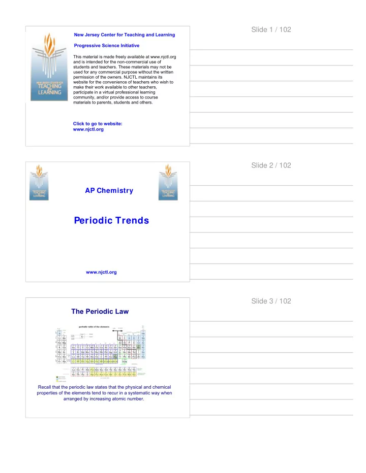 periodic trends