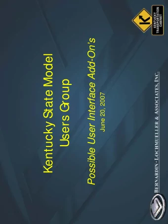 Kentucky State Model  roup  June 20, 2007  Users G  The List  Model Error Report