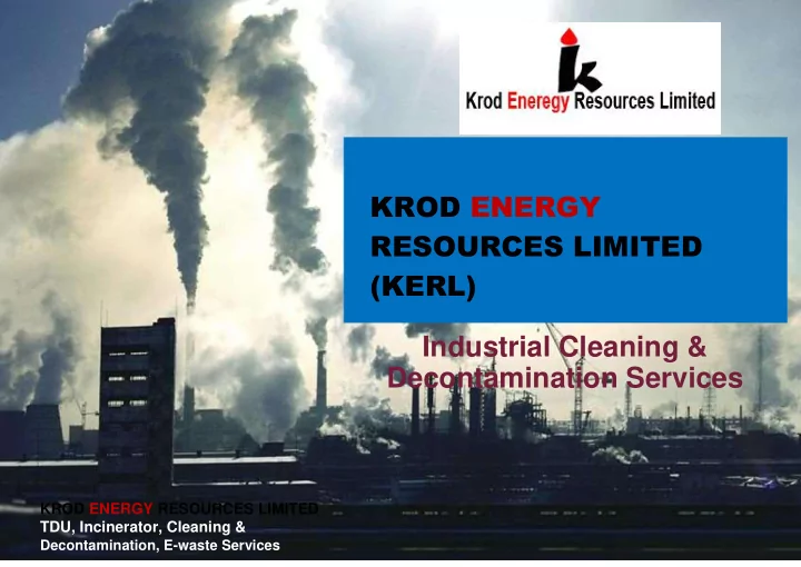 management and industrial cleaning services that