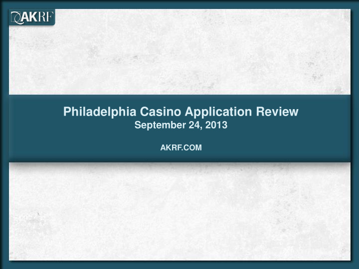 philadelphia casino application review