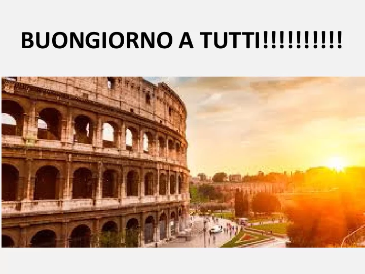 buongiorno a tutti