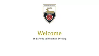 Welcome  Y6 Parents Information Evening  Our Values - The 5Rs  R  R  R  R  R  Student Development