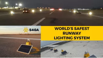 RUNWAY LIGHTING  45 PROJECTS  IN 20 COUNTRIES  3.000 M RUNWAY  SOLAR &amp; WIRELESS LIGHTING  1800M