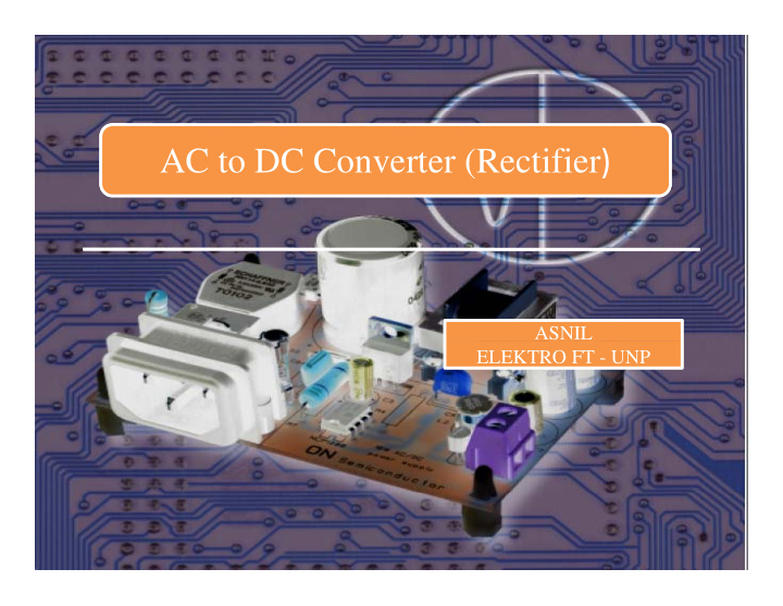 ac to dc converter rectifier