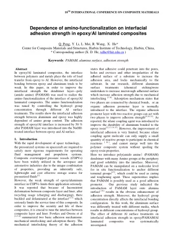 Q. Peng, Y. Li, L. Mei, R. Wang,  X.  He*  Center for Composite Materials and Structures, Harbin