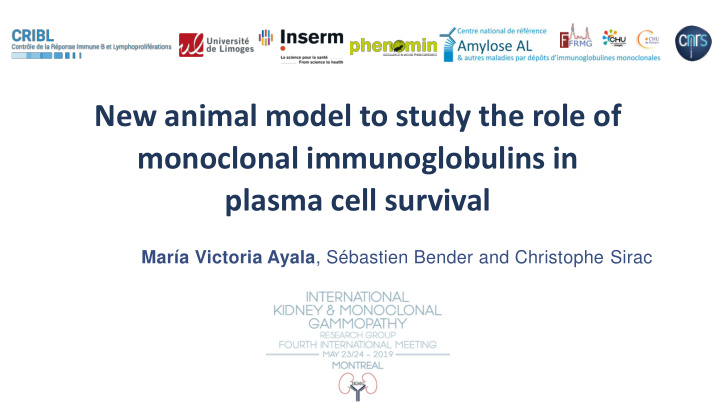 monoclonal immunoglobulins in
