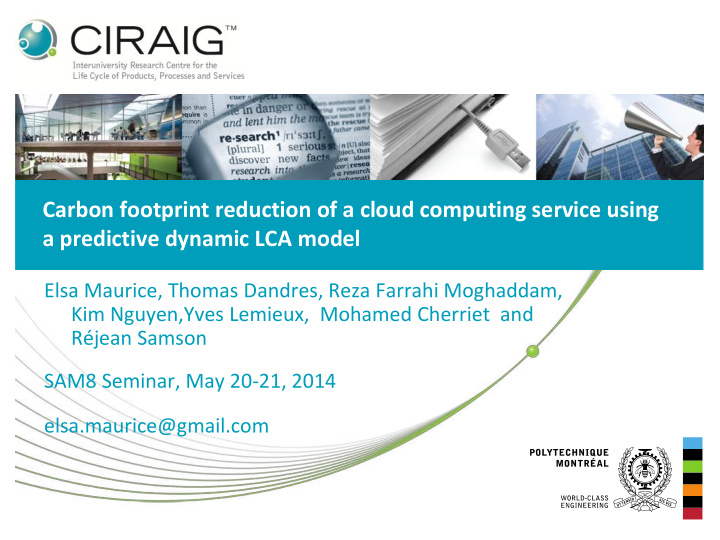 carbon footprint reduction of a cloud computing service
