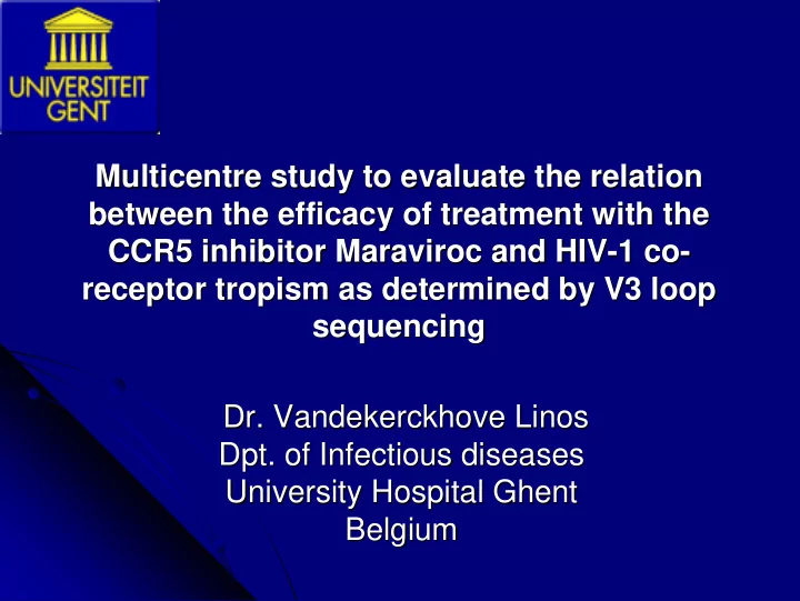 multicentre study to evaluate the relation study to