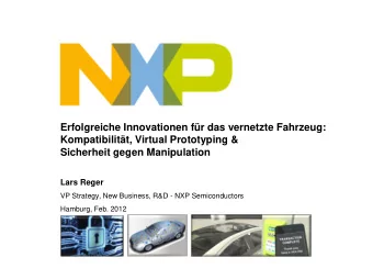 Erfolgreiche Innovationen fr das vernetzte Fahrzeug:  Kompatibilitt, Virtual Prototyping &amp;