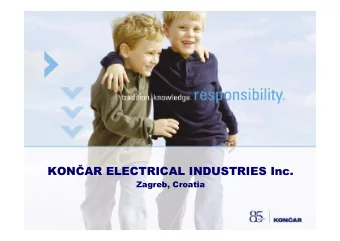 KON  AR ELECTRICAL INDUSTRIES Inc.  Zagreb, Croatia  CONTENTS:  Basic data  Ownership structure