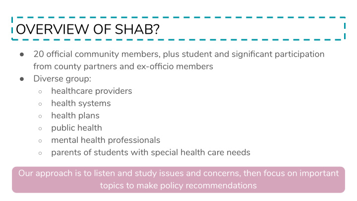 overview of shab