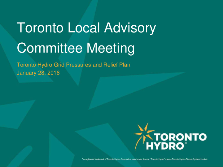 toronto local advisory committee meeting