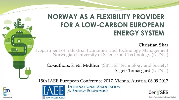 15th iaee european conference 2017 vienna austria 06 09