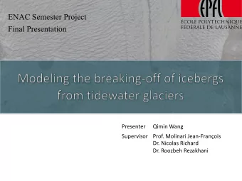 ENAC Semester Project  Final Presentation  Presenter  Qimin Wang  Supervisor  Prof. Molinari