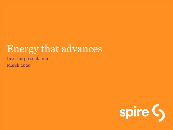 energy that advances