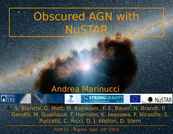 Obscured AGN with  NuSTAR  Andrea Marinucci  A. S. Bianchi, G. Matt, M. Balokovic, F  . E. Bauer,