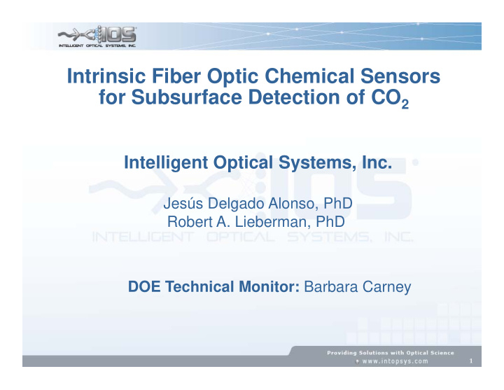 intrinsic fiber optic chemical sensors