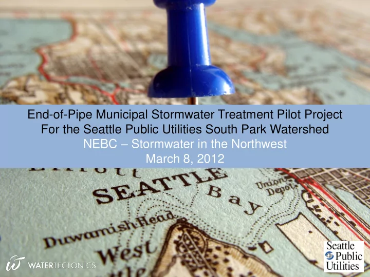 for the seattle public utilities south park watershed