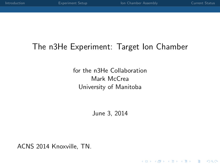 the n3he experiment target ion chamber