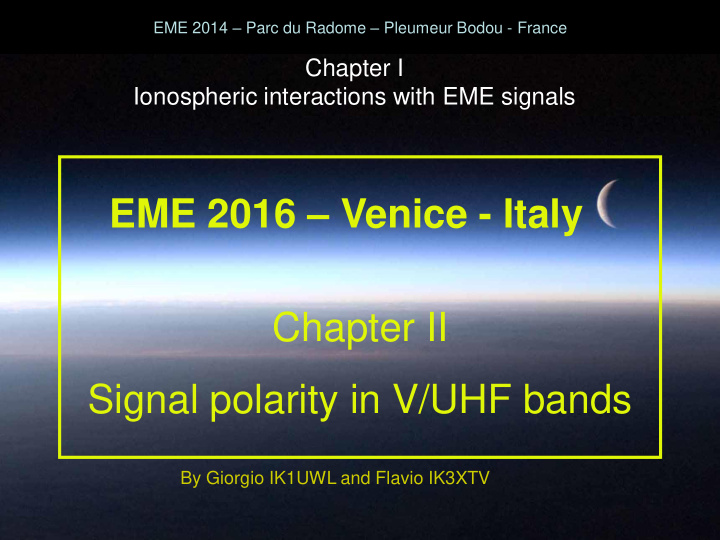 signal polarity in v uhf bands