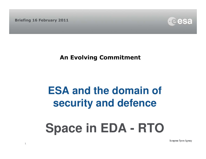 space in eda rto