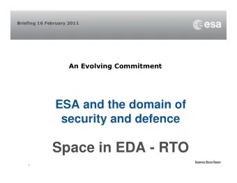 Space in EDA - RTO