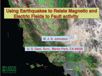 Title  OUTLINE  OUTLINE  EM and Earthquake Prediction  EM and Earthquake Prediction  - The