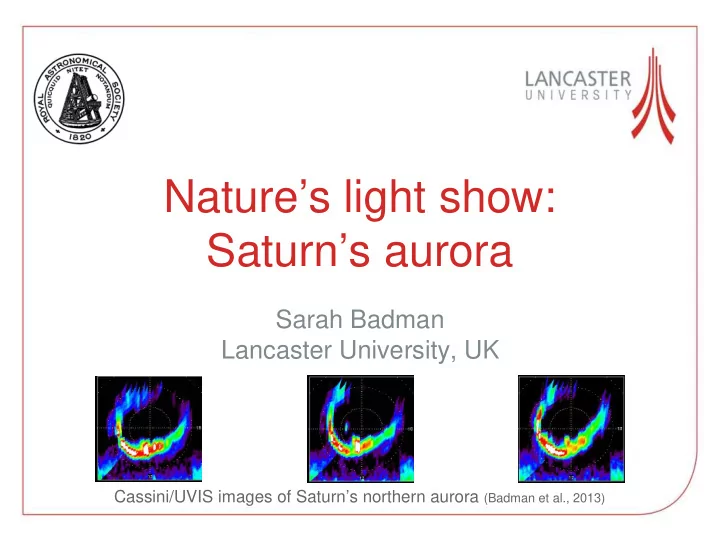 nature s light show saturn s aurora