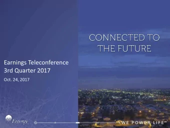 Earnings Teleconference  3rd Quarter 2017  Oct. 24, 2017  Table of Contents  Section  Slides