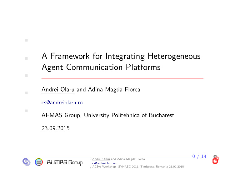 a framework for integrating heterogeneous