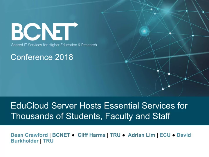 educloud server hosts essential services for thousands of