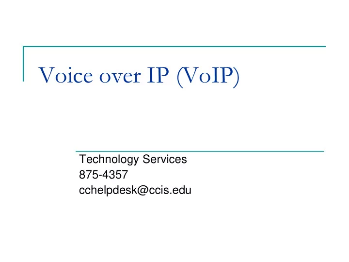 voice over ip voip