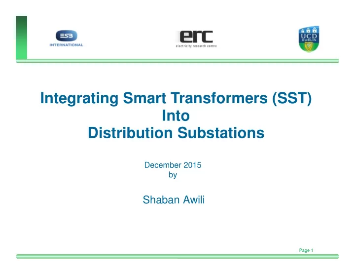 integrating smart transformers sst into distribution